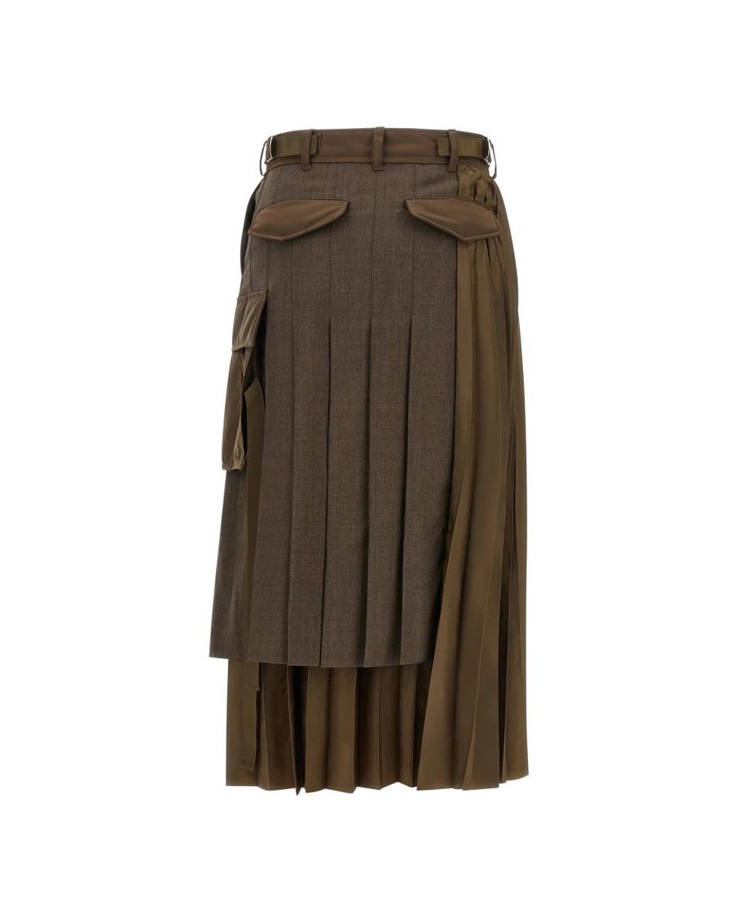 Sacai Brown Midi Skirts