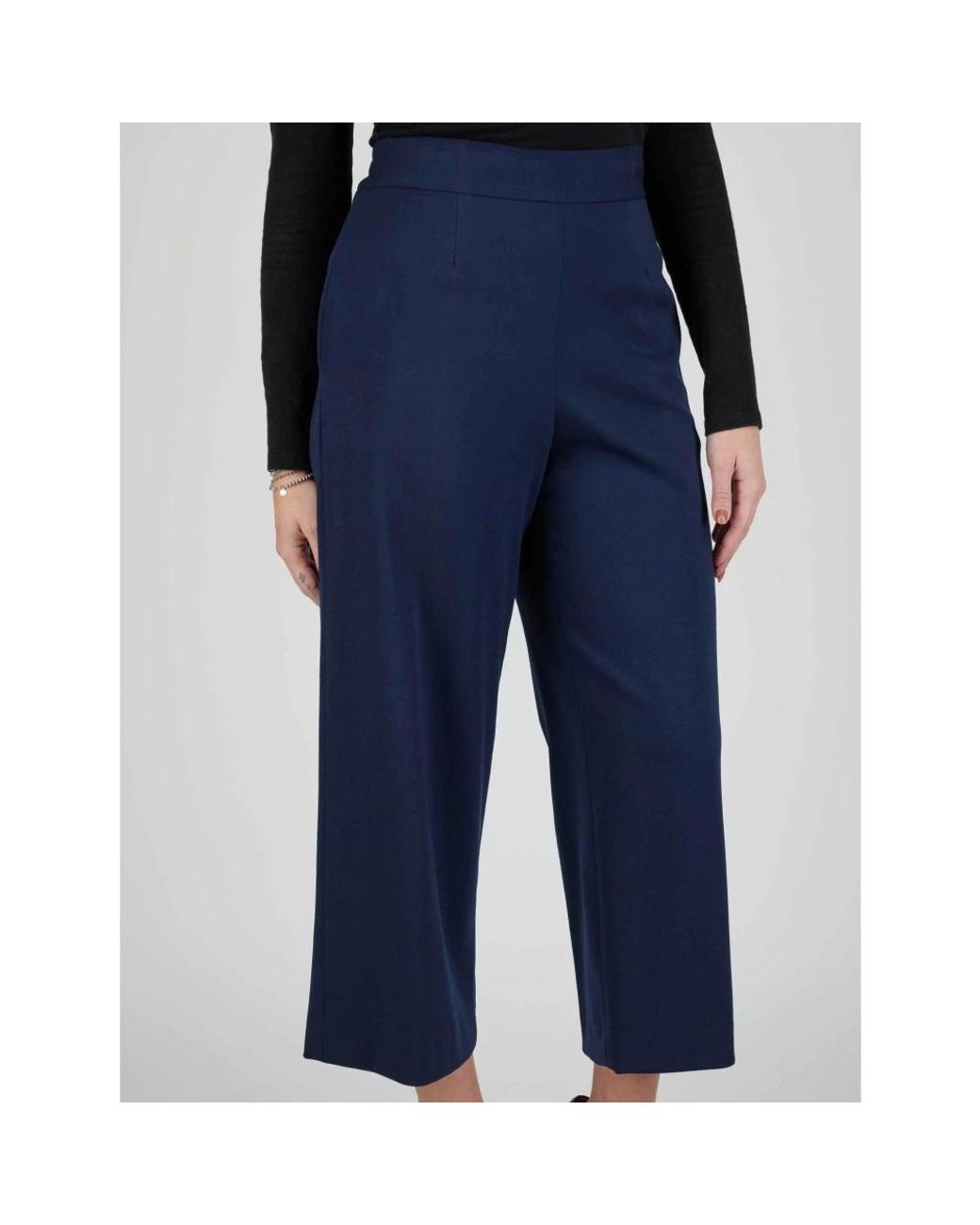 Kiton Blue Cropped Trousers