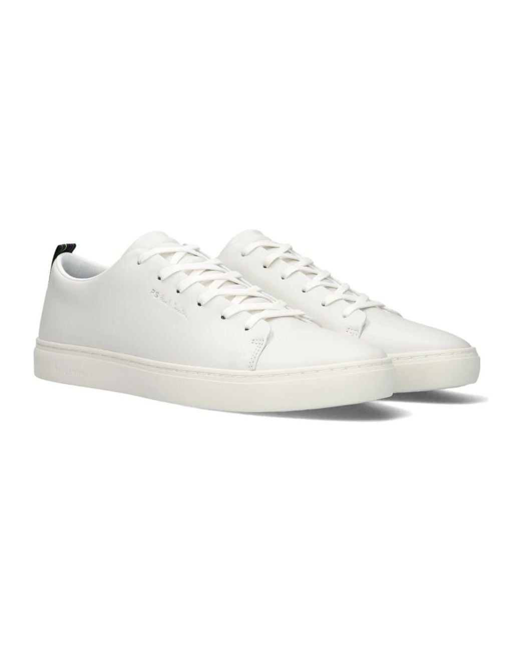 Paul Smith White Leather Low-Top Sneakers for men