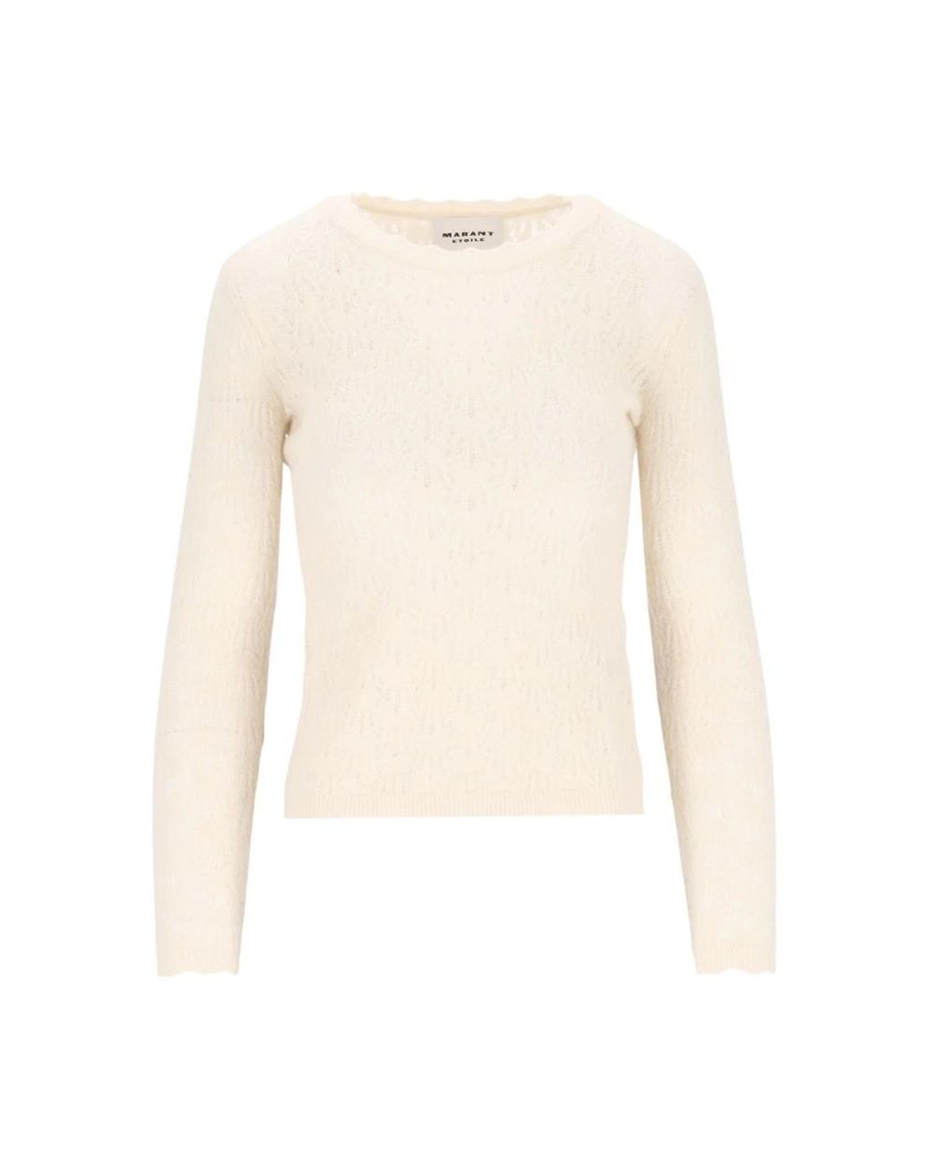 Isabel Marant White Round-Neck Knitwear