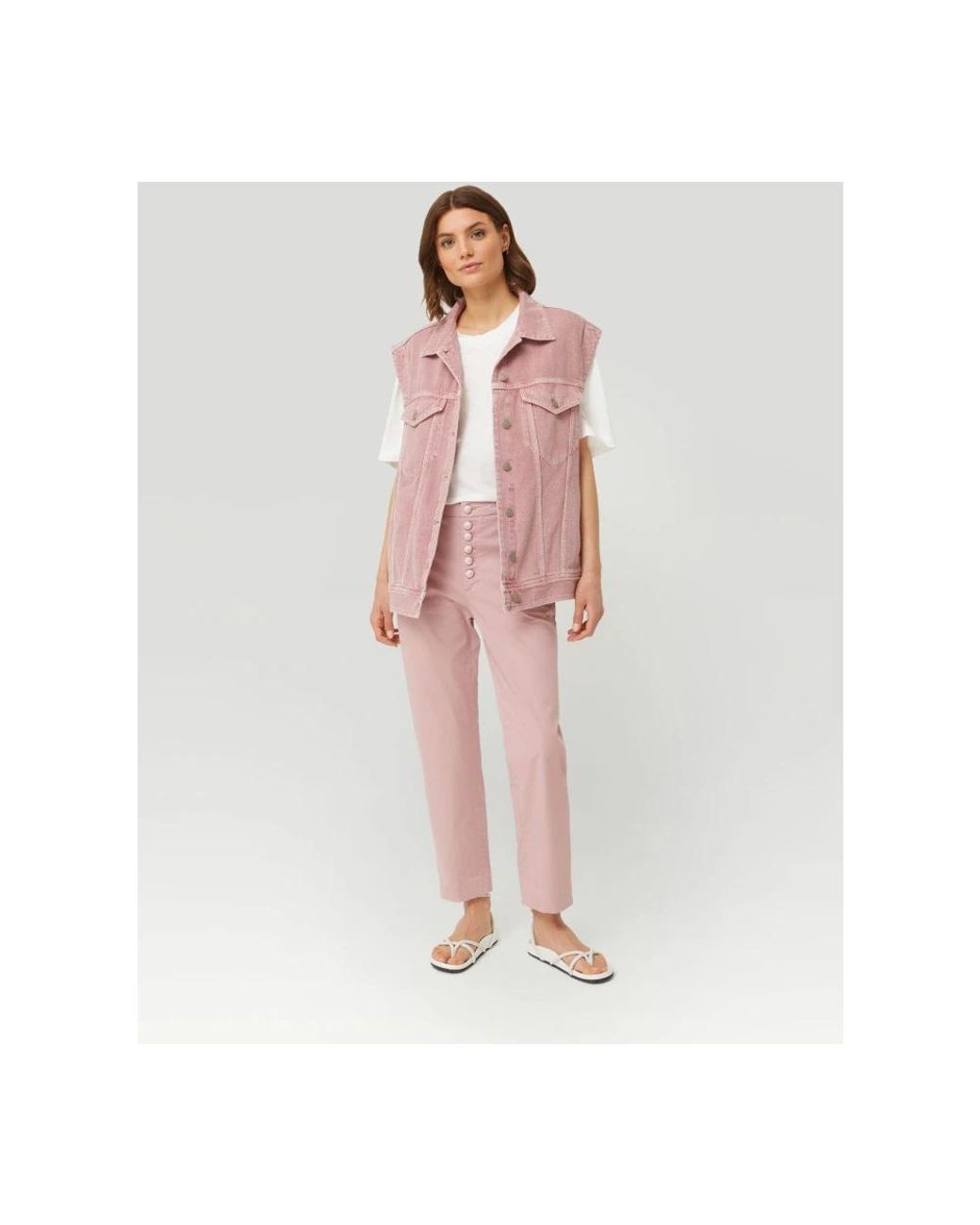 Dondup Pink Straight Trousers
