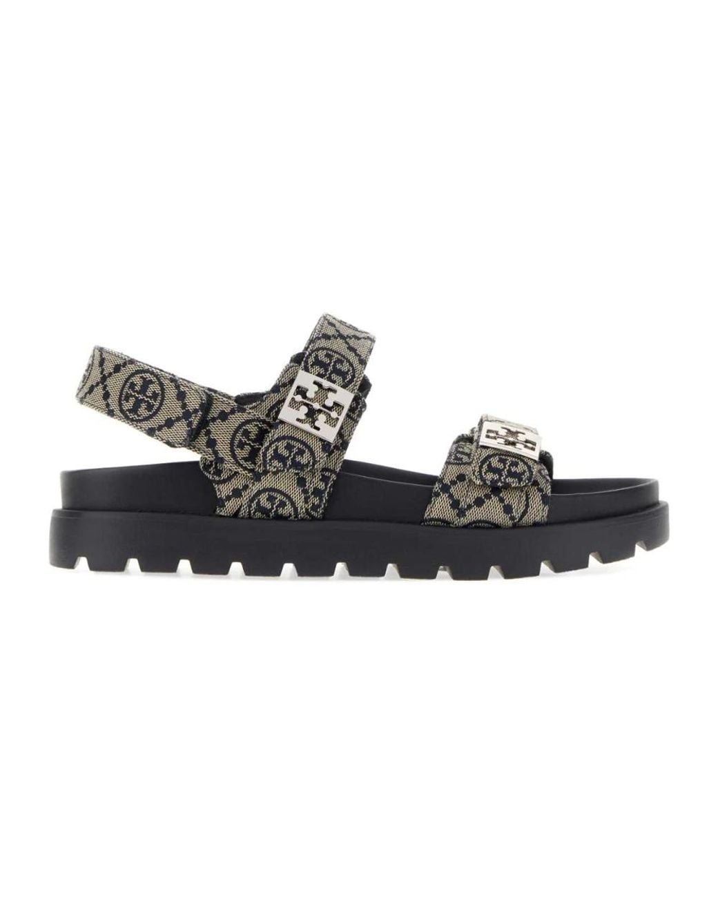 Flat Sandals Tory Burch en coloris Black