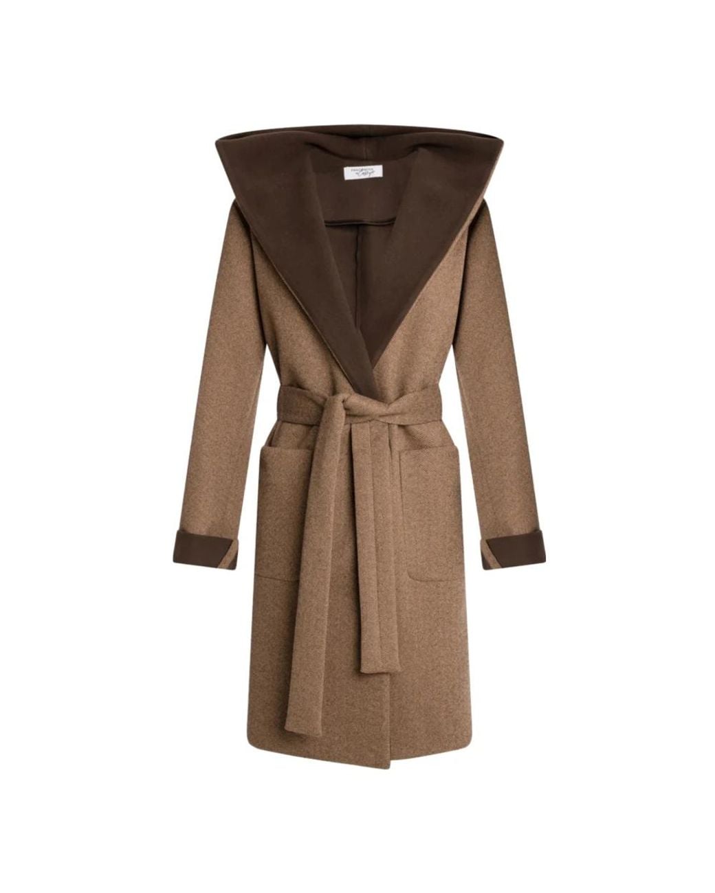 Fracomina Brown Belted Coats