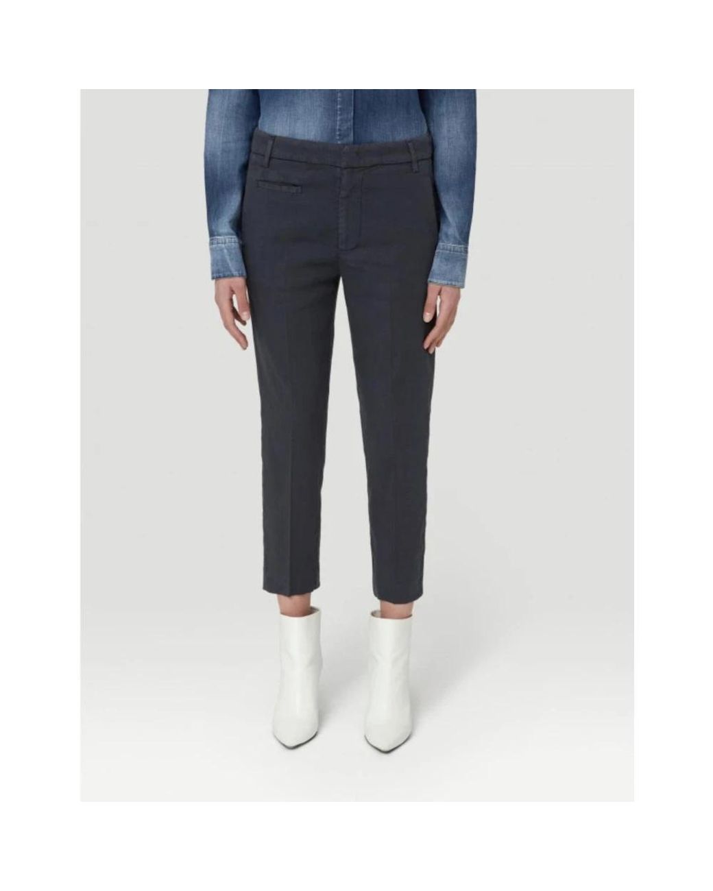 Cropped Trousers Dondup de color Blue