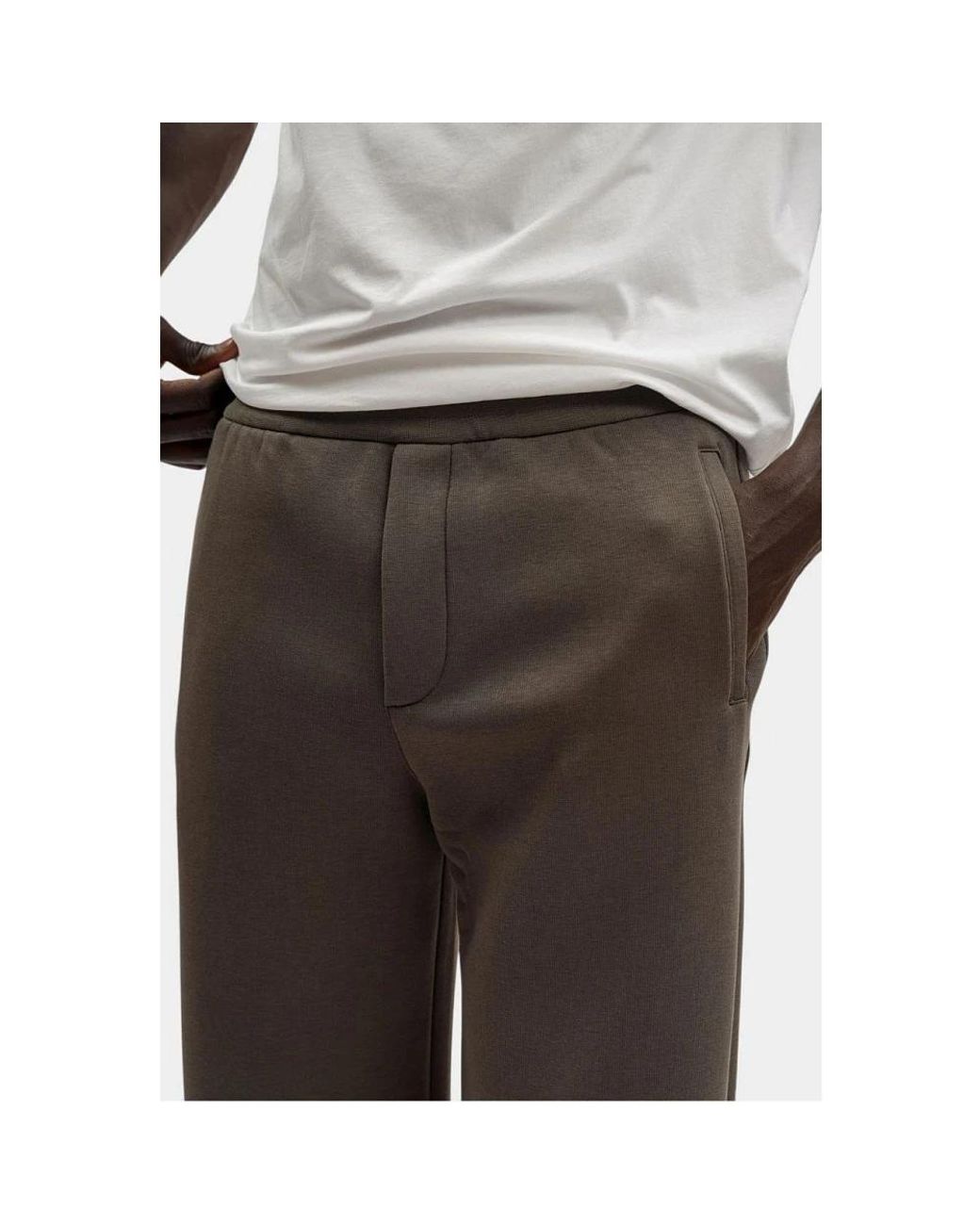Emporio Armani Gray Straight Trousers for men