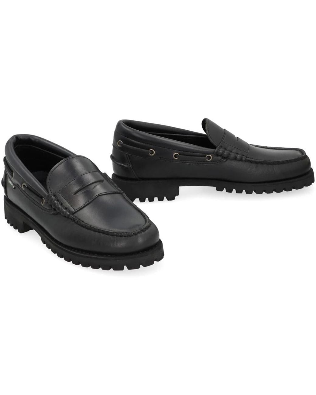 Sebago Black Sailor Shoes for men
