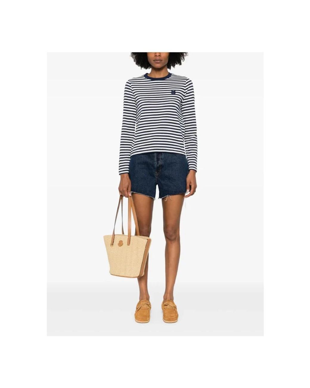 Maison Kitsuné Blue Long Sleeve T-Shirts