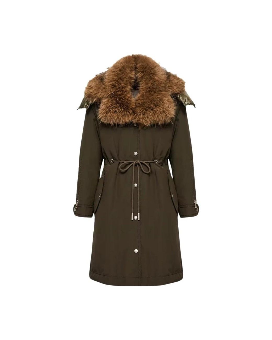 Moncler Halicte Long Down Parka in het Green