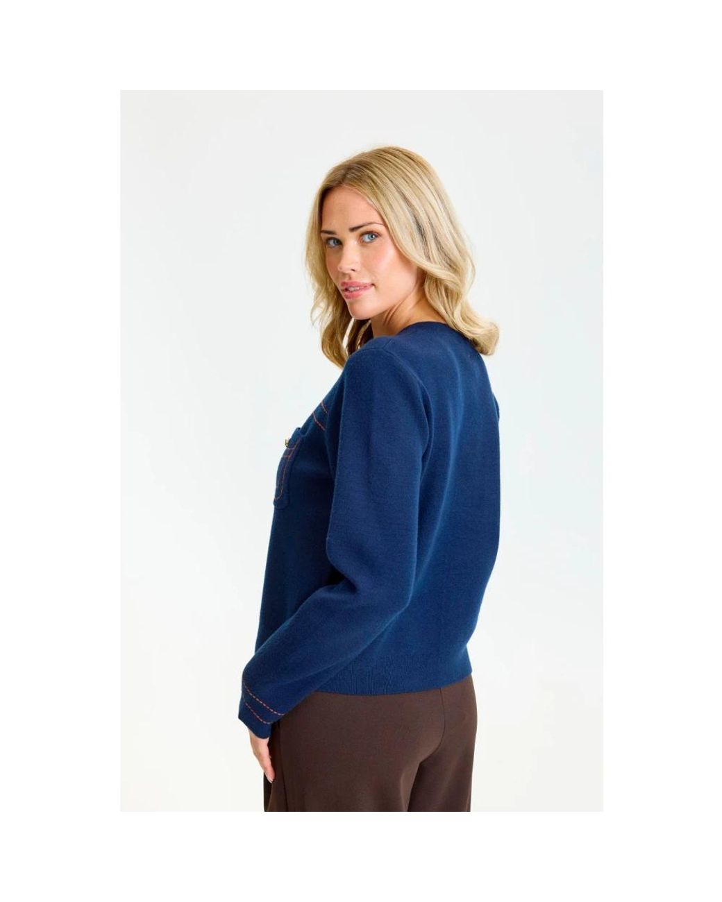 Cardigans iN FRONT de color Blue