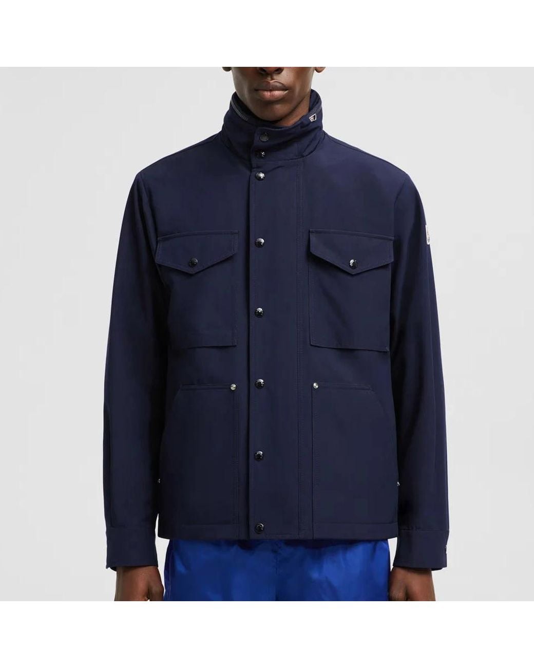 Moncler Blue Light Jackets for men