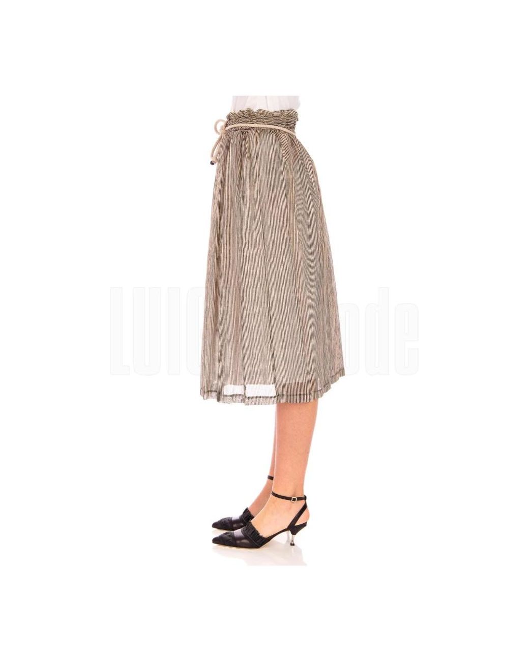 Alpha Studio Midi Skirts in het Natural