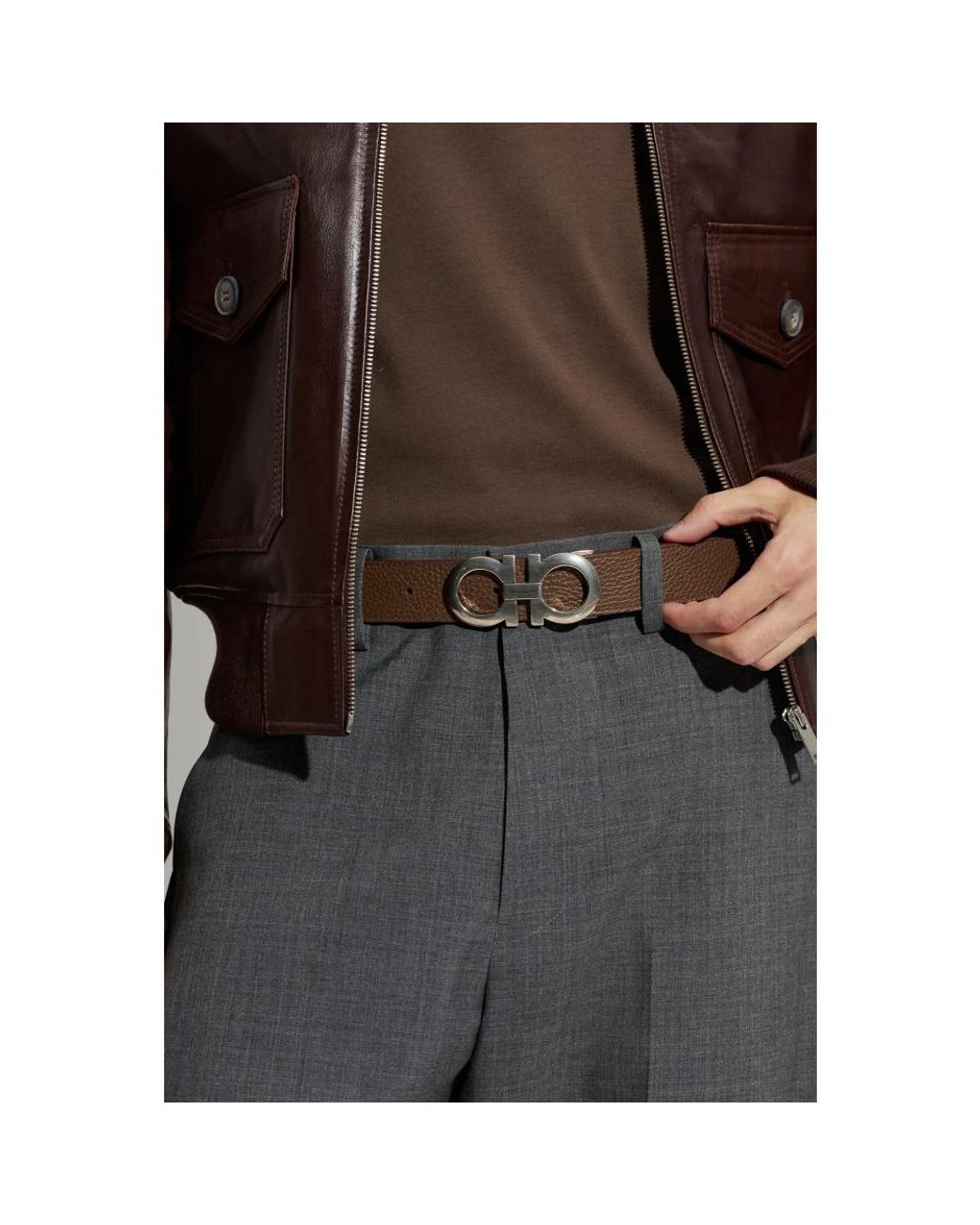 Belts Ferragamo pour homme en coloris Brown