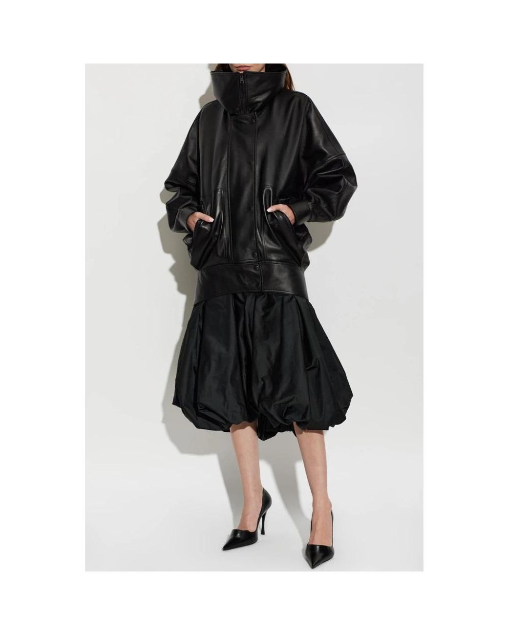 Balenciaga Black Leather Jackets