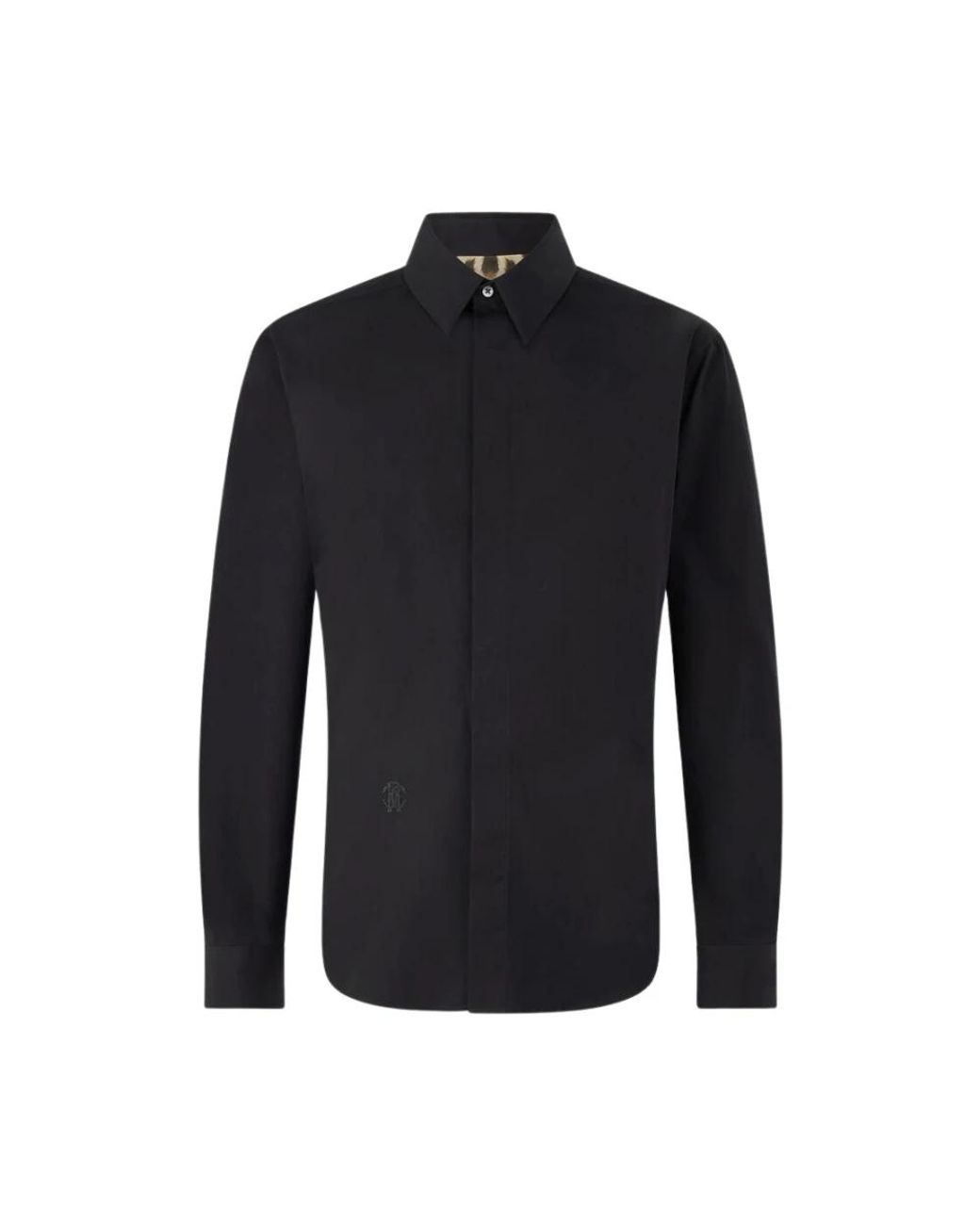 Roberto Cavalli Black Formal Shirts for men