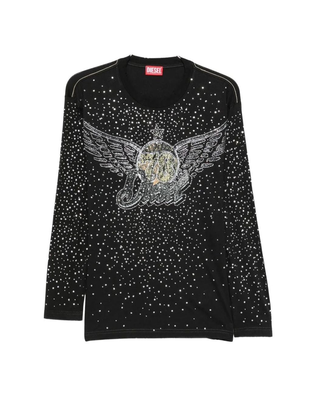 DIESEL Black Long Sleeve T-Shirts