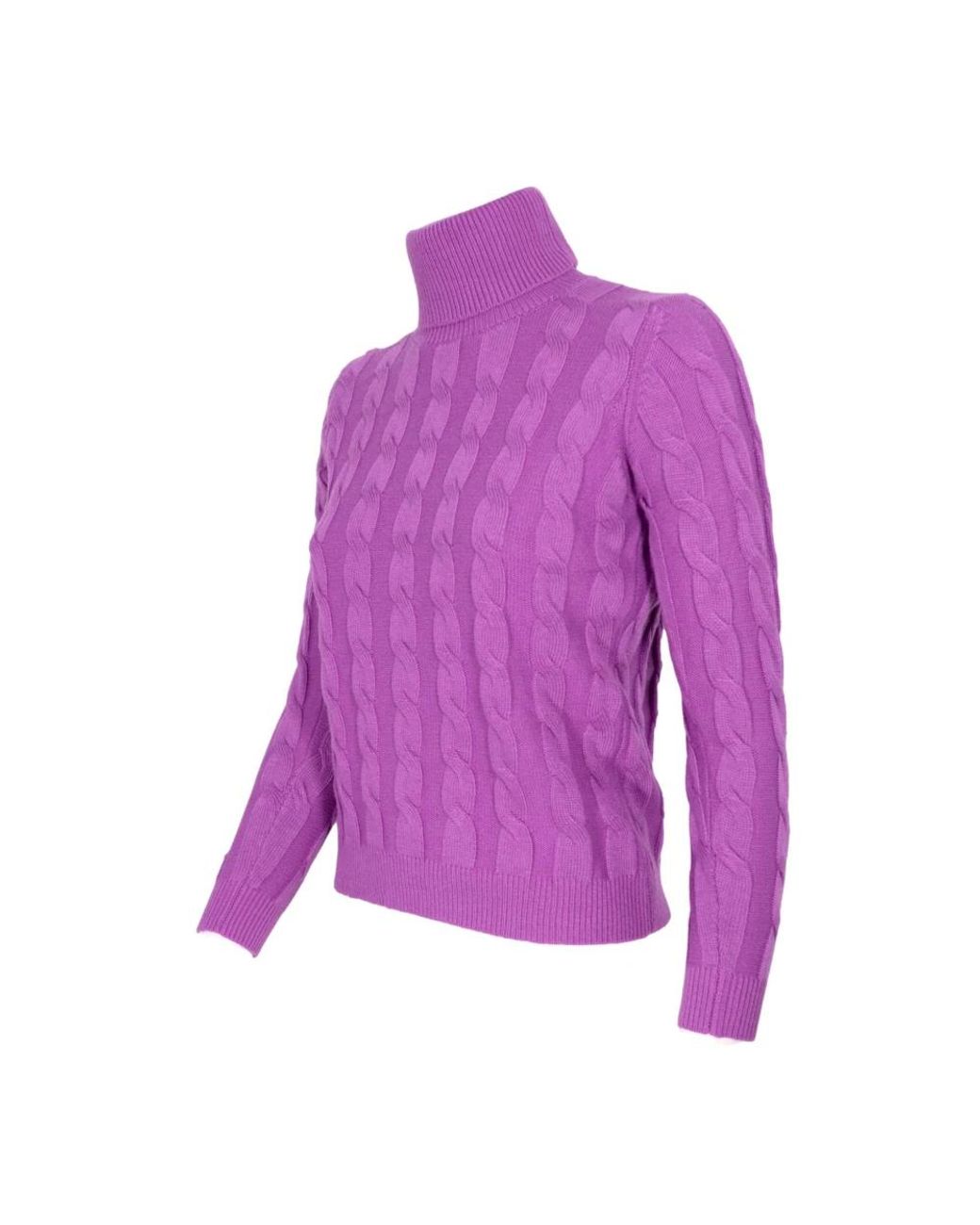Cashmere Company Purple Turtlenecks
