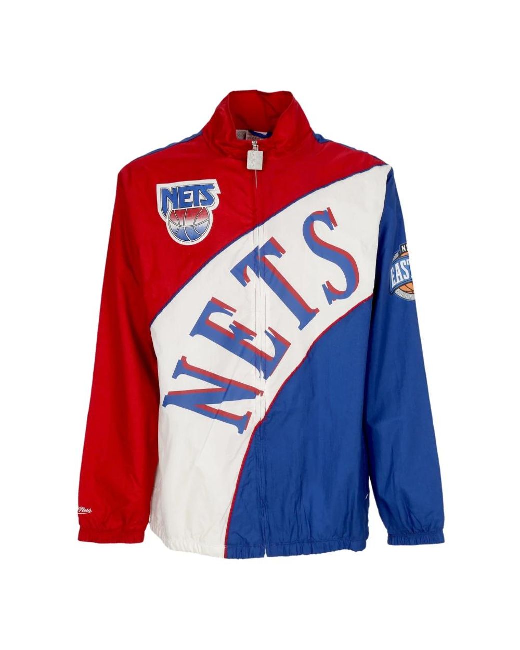 Mitchell & Ness Jassen ,Veelkleurig ,Polyester Nba Gebogen Retro Windjack in het Red voor heren