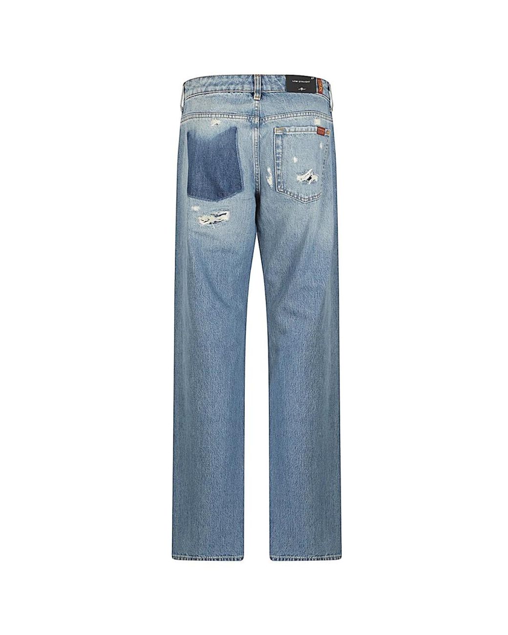 7 For All Mankind Blue Straight Fit Jeans