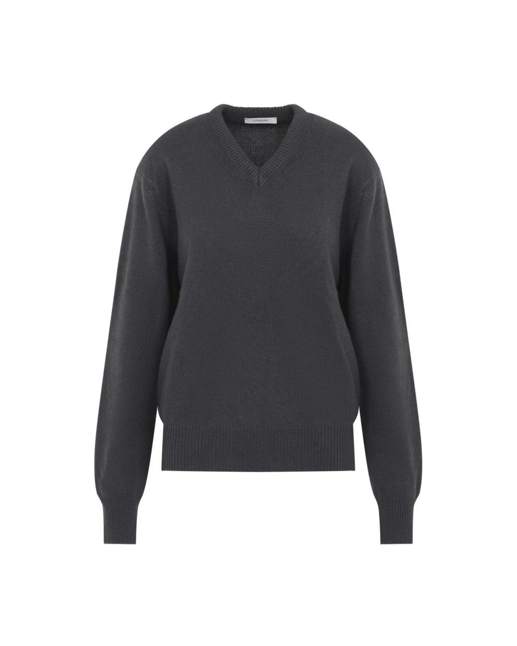 Lemaire Gray V-Neck Knitwear