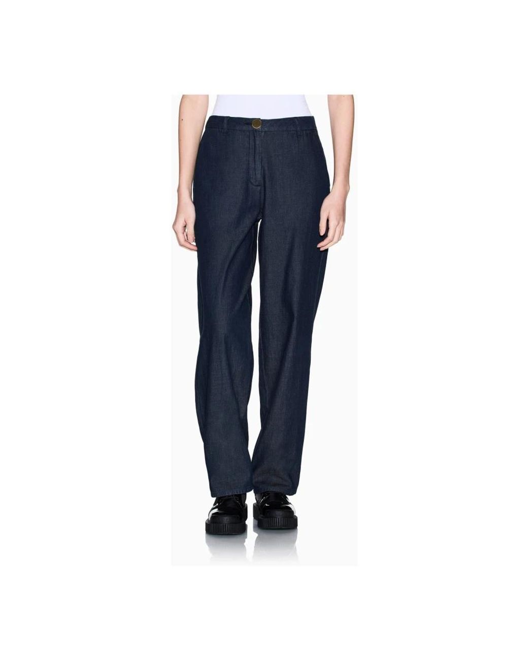 ARMANI EXCHANGE Blue Wide Trousers