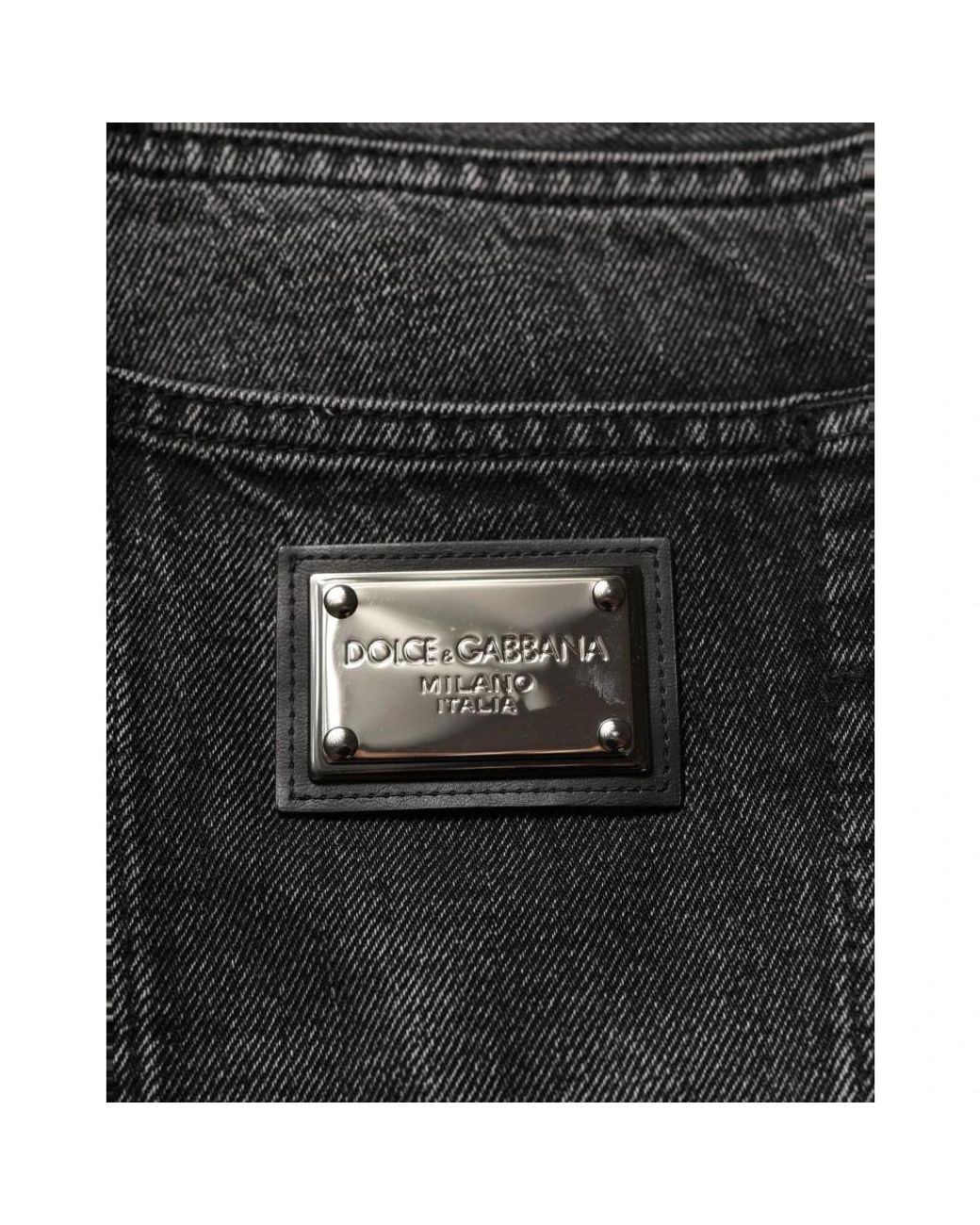 Dolce & Gabbana Black Loose Fit Jeans for men