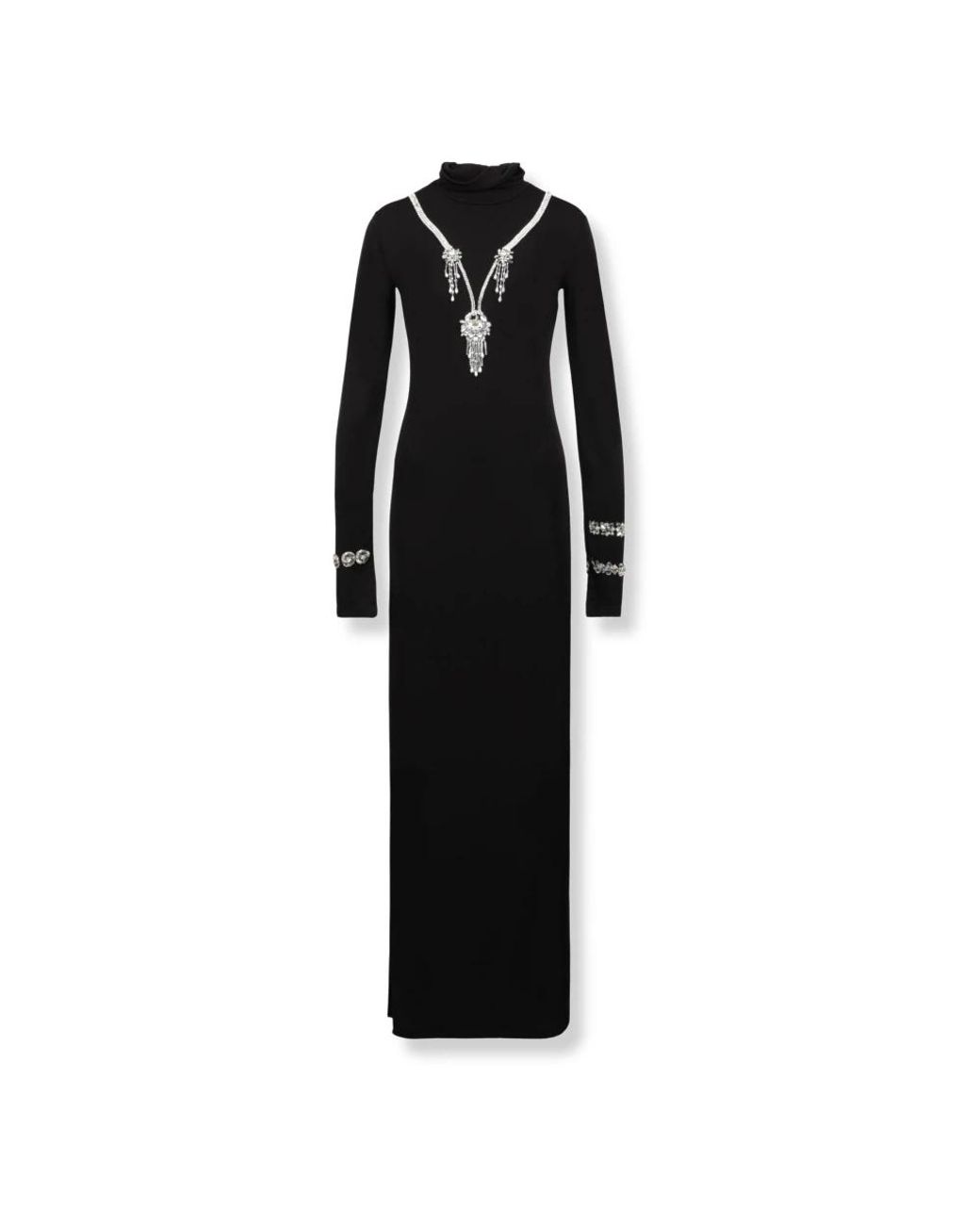 Des Phemmes Backless Lange Jurk in het Black