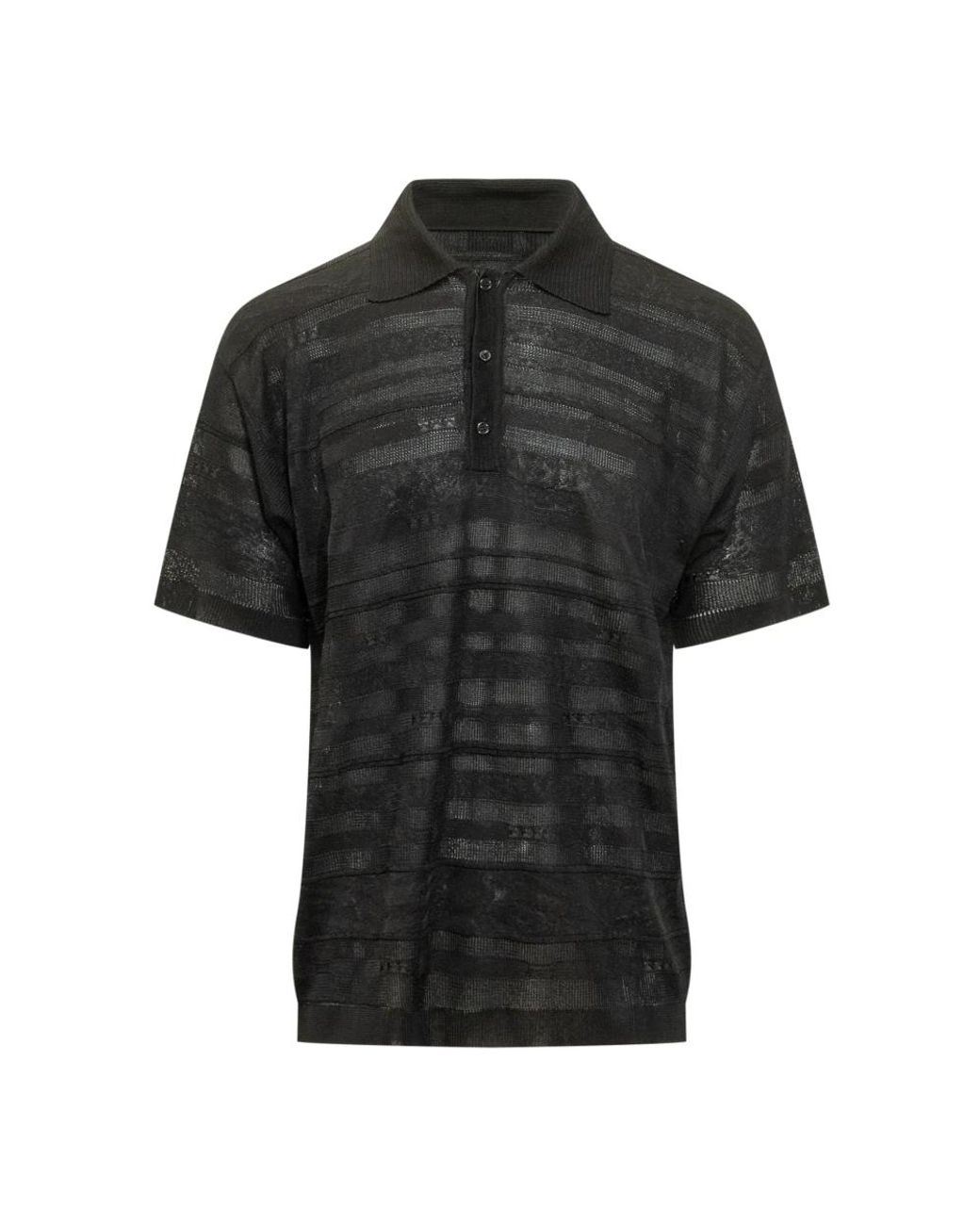 Laneus Black Round-Neck Knitwear for men