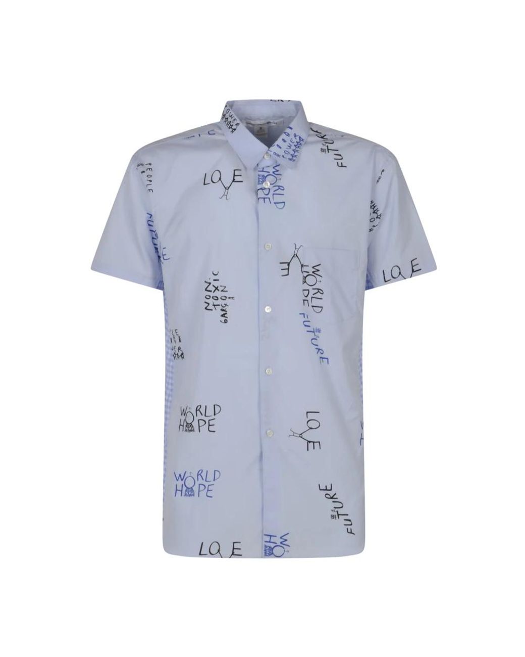 Comme des Garçons Blue Short Sleeve Shirts for men