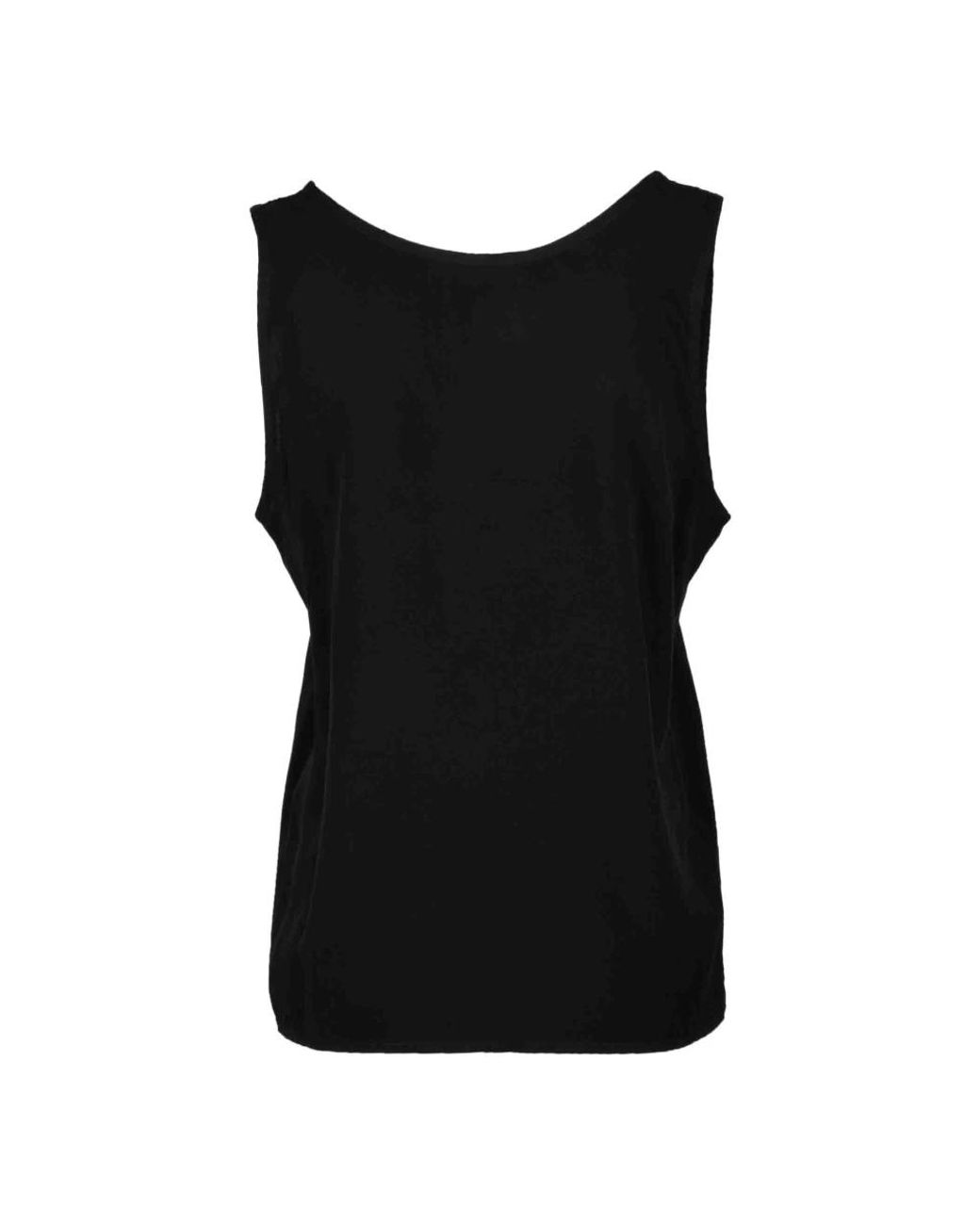 Think! Viscose Mouwloze Top in het Black