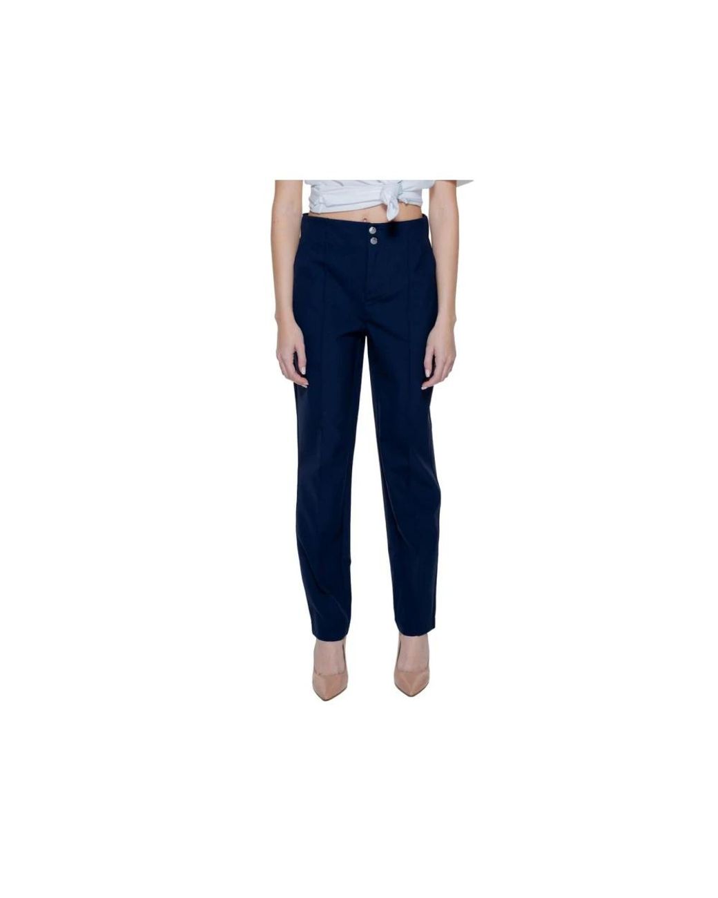 Street One Blue Straight Trousers