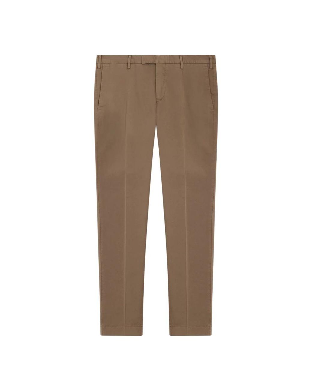 PT Torino Brown Slim-Fit Trousers for men