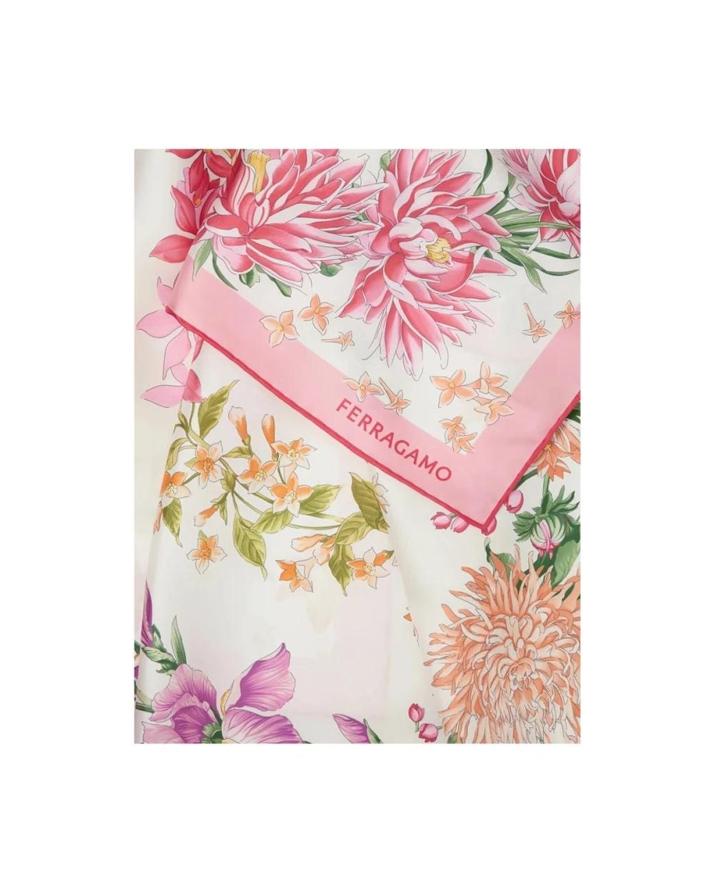 Ferragamo Pink Silky Scarves