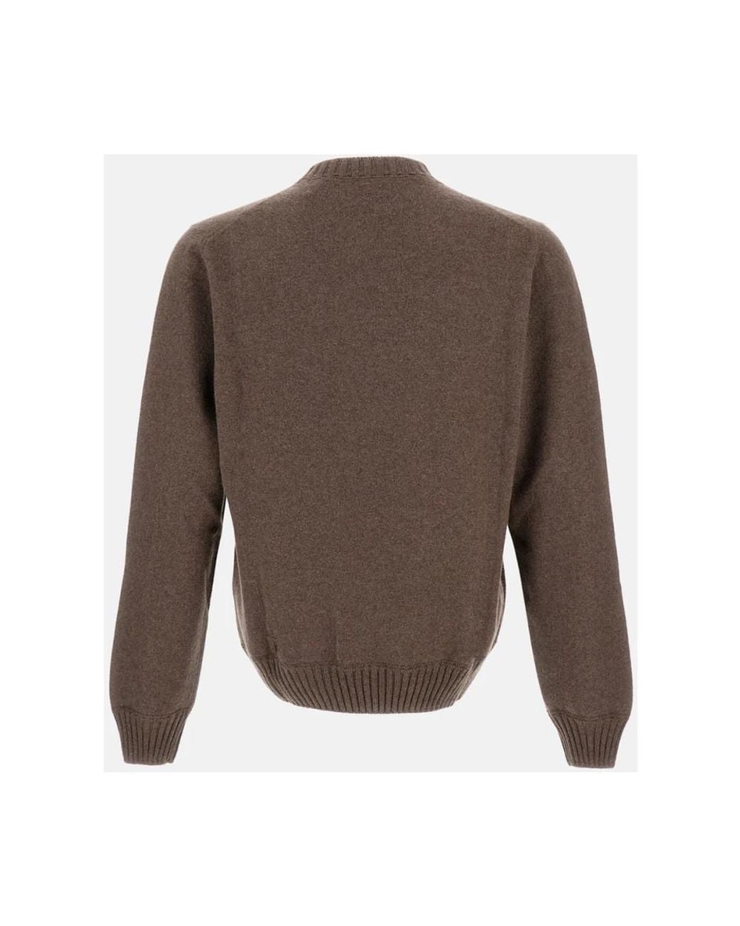 Gran Sasso Brown Round-Neck Knitwear for men