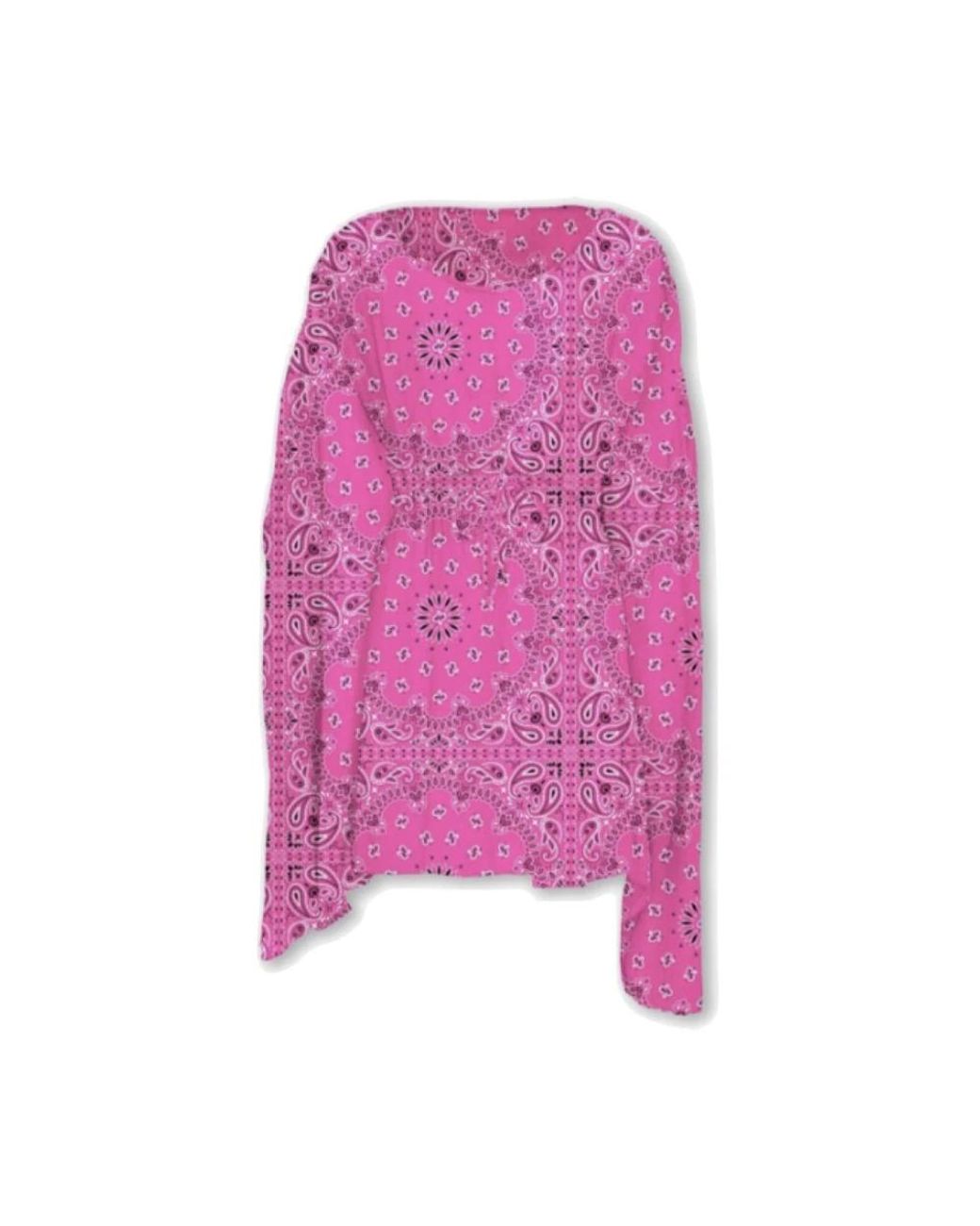 Mc2 Saint Barth Kleedjes ,Roze ,Lange Poncho Met Patroon in het Pink