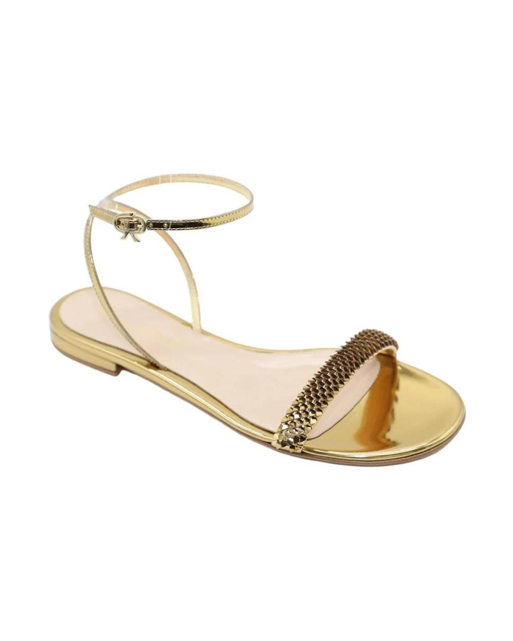 Gianvito Rossi Metallic Flat Sandals