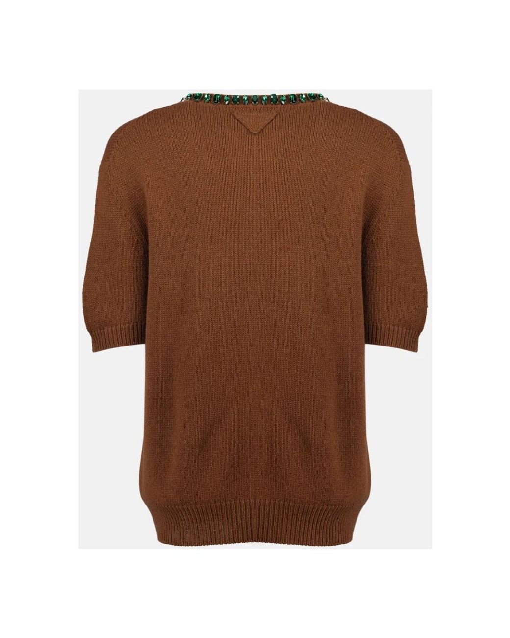 Prada Brown Rundhals-Strickware