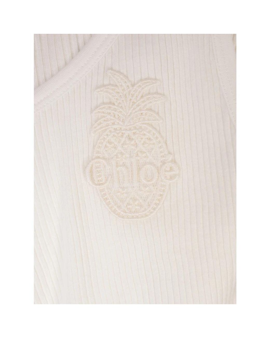 Chloé White Sleeveless Tops