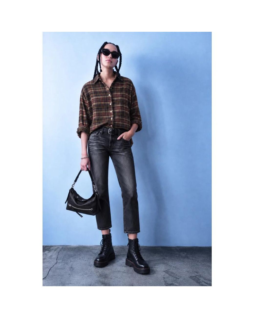 R13 Brown Drop Neck Hemd