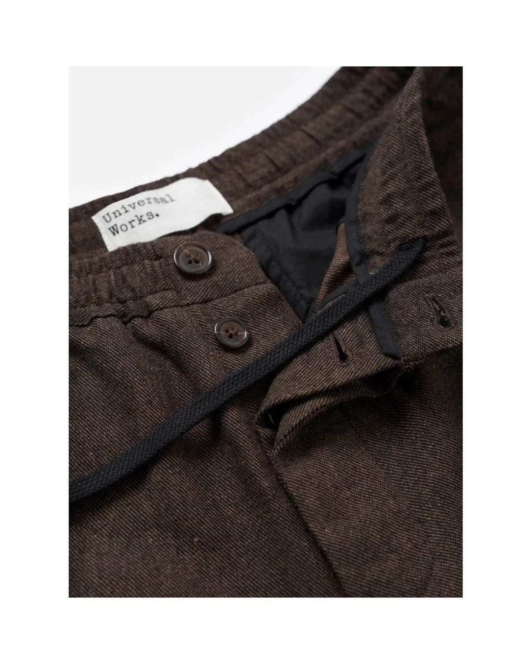 Universal Works Brown Straight Trousers for men