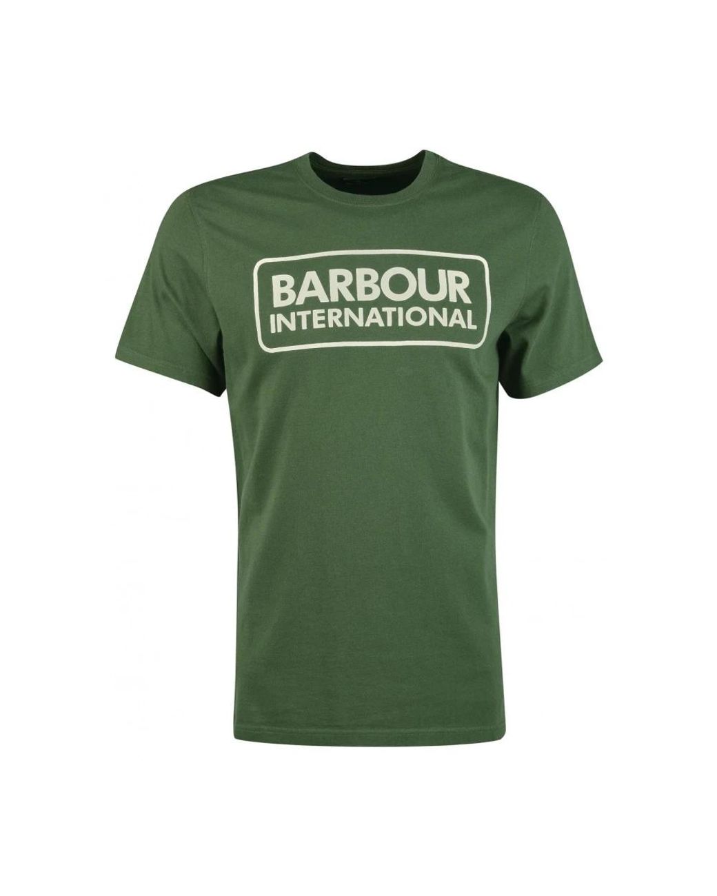 Barbour Tops ,Groen ,Katoen Essential Large Logo T-Shirt Seaweed in het Green voor heren