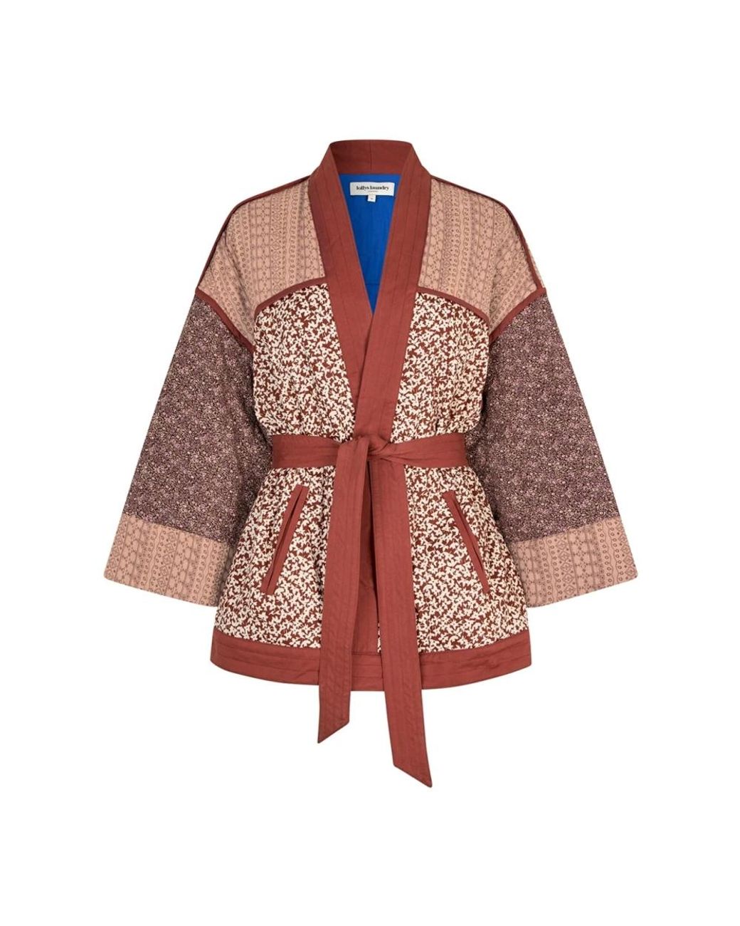 Lolly's Laundry Overhemden ,Veelkleurig ,Katoen Kimono-Jas Met Bloemenprint in het Red