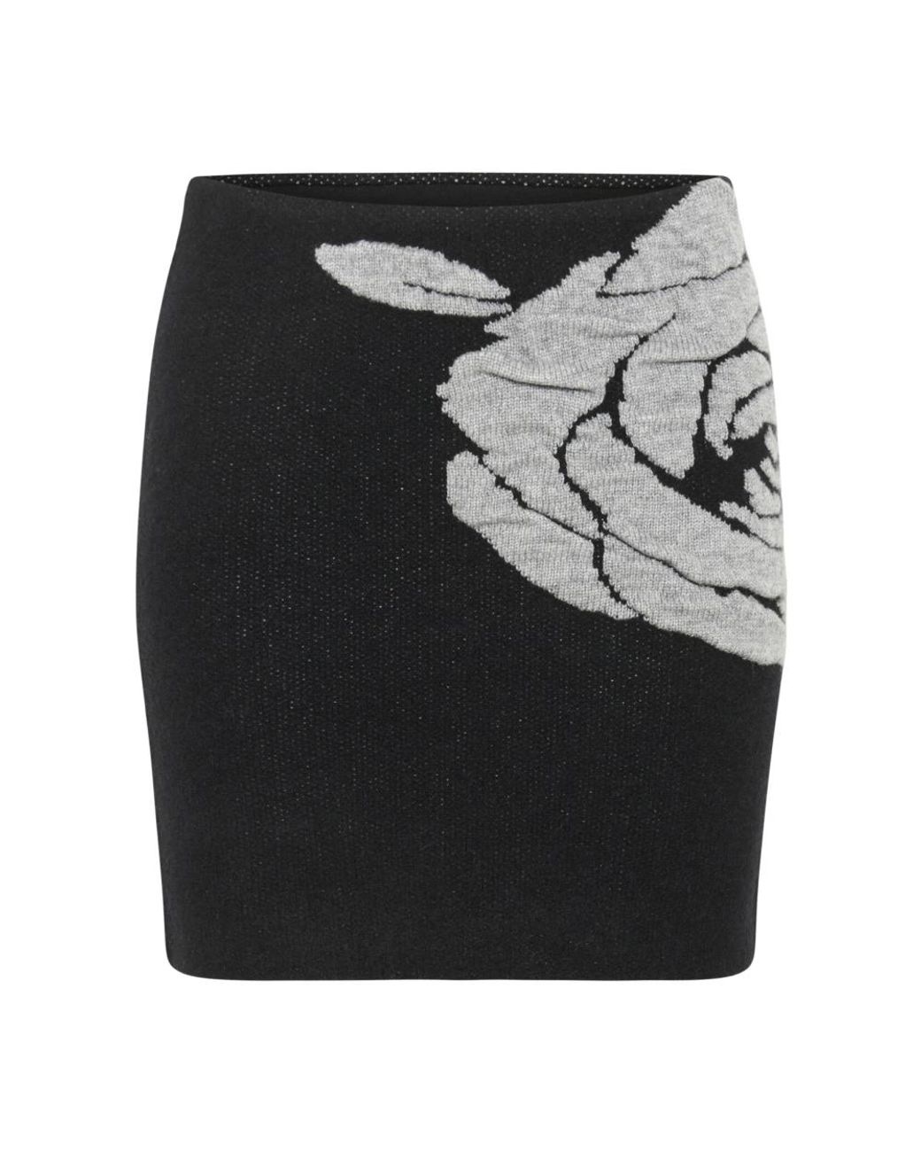 Gestuz Rokken ,Zwart ,Zwarte Gebreide Rok Met Slim Fit in het Black