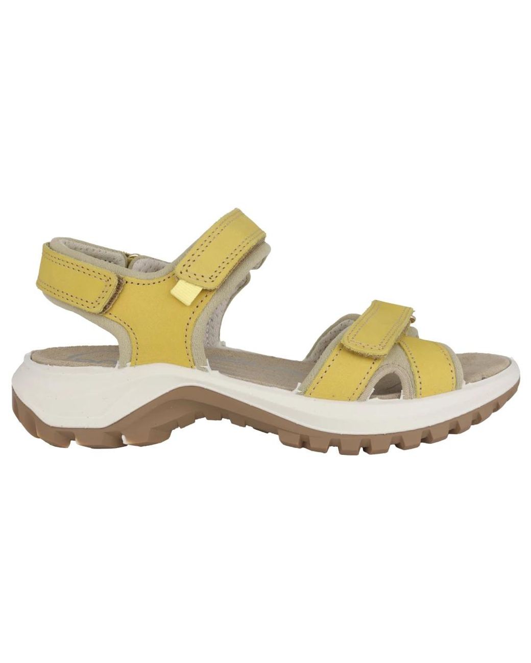 Rohde Schoenen ,Geel ,Suède Comfortabele Damessandaal in het Metallic
