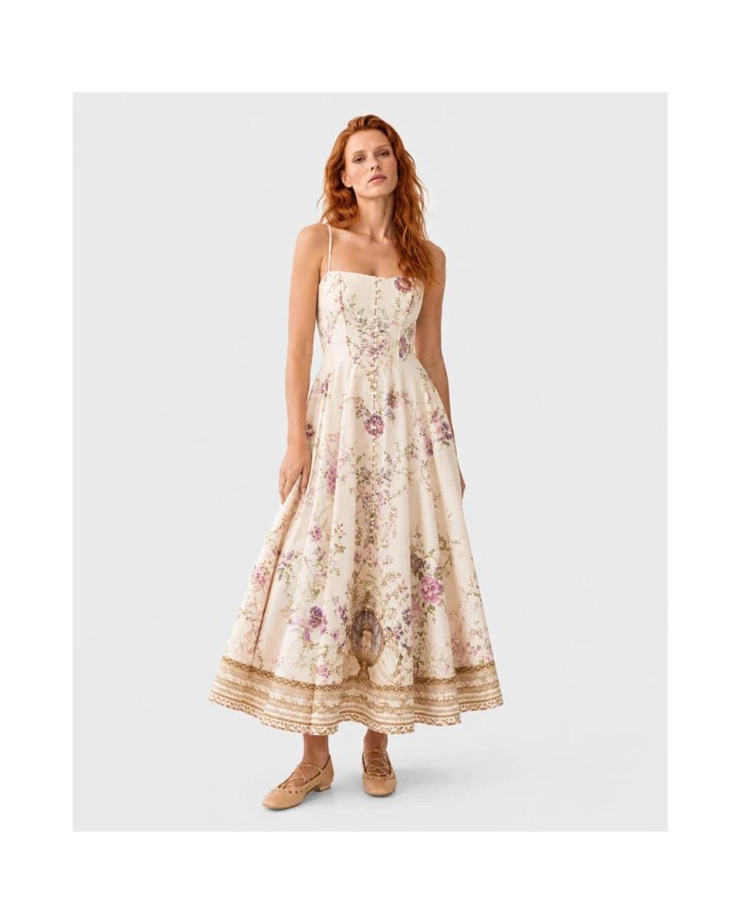 Camilla Natural Midi Dresses
