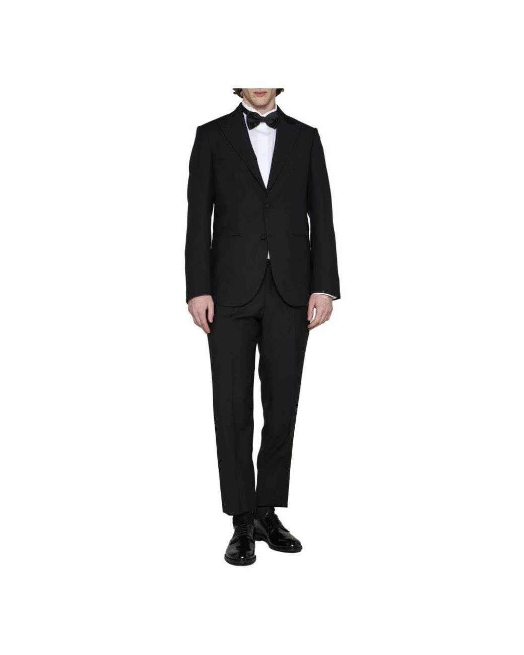 D4.0 Black Single Breasted Suits for men