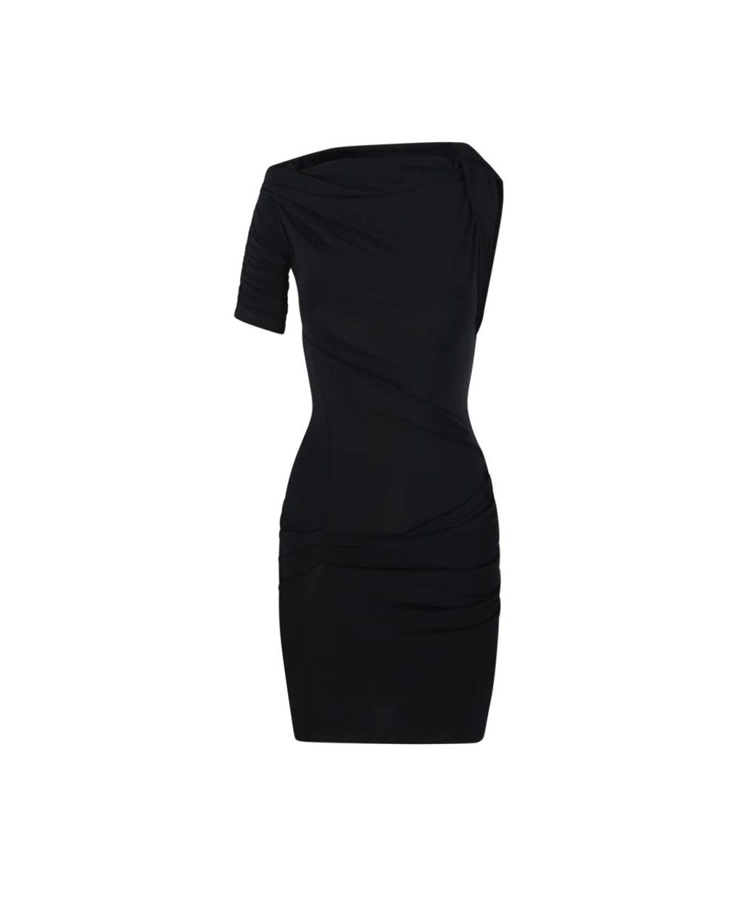 Jacquemus Kleedjes ,Zwart ,Polyester La Mini Robe Drapeado Skirt in het Black