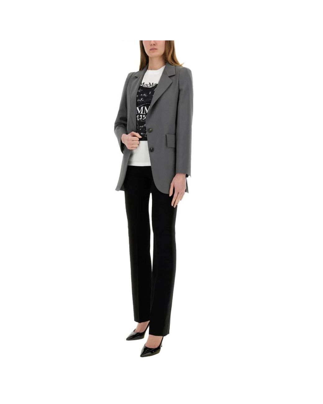 Max Mara Black Slim-Fit Trousers