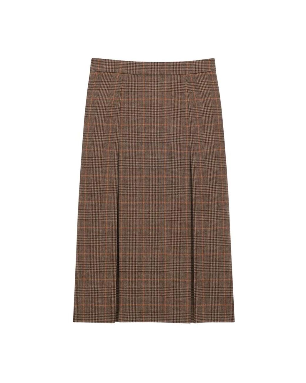 Saint Laurent Brown Midi Skirts