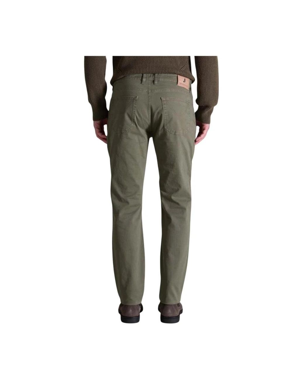 Jeckerson Grüne Baumwollmischungshose Mit Taschen in Gray für Herren