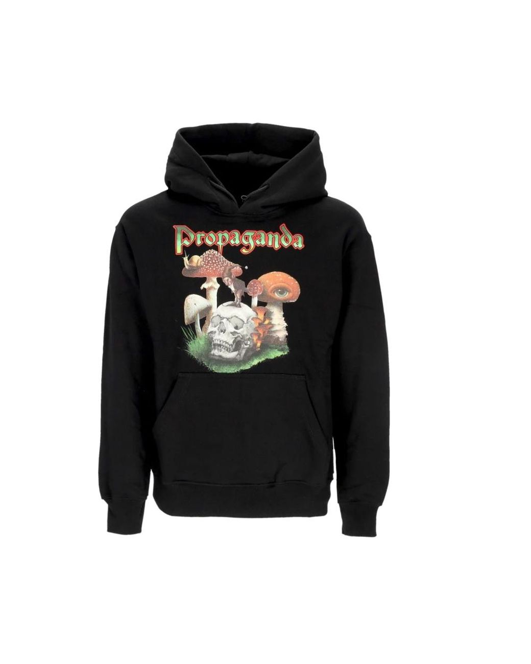 Propaganda Hoodies & Sweatvesten ,Zwart ,Katoen Zwarte Hoodie Met Kangoeroezak in het Black voor heren